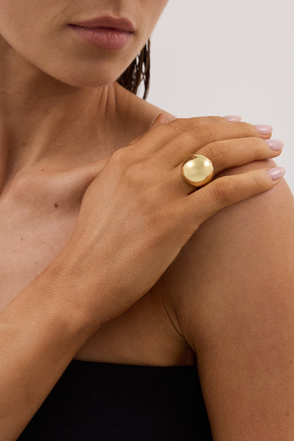 ANNA ROSSI CURVATURE GOLD RING