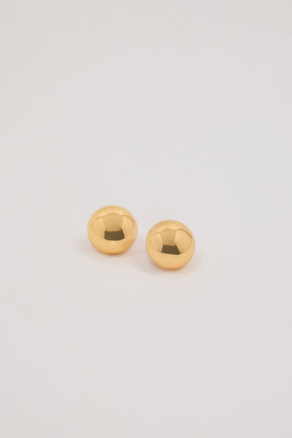 ANNA ROSSI DOMED GOLD EARRING