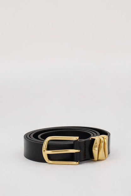 BRIE LEON ORGANICA BELT BLACK GOLD
