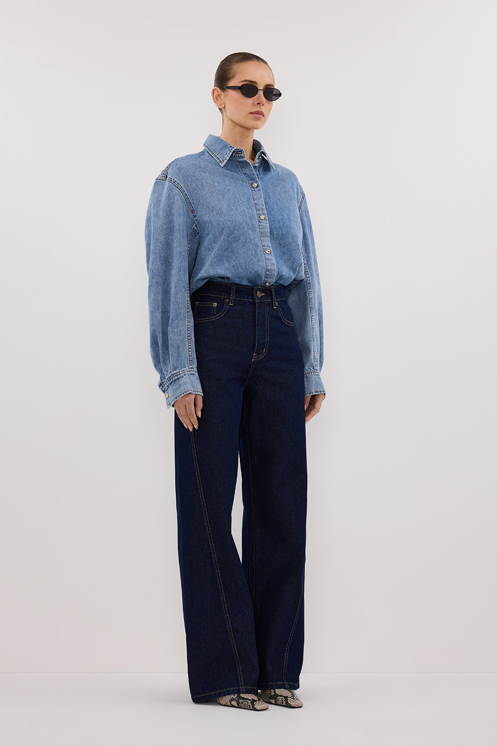 AMARA LIGHT BLUE DENIM SHIRT