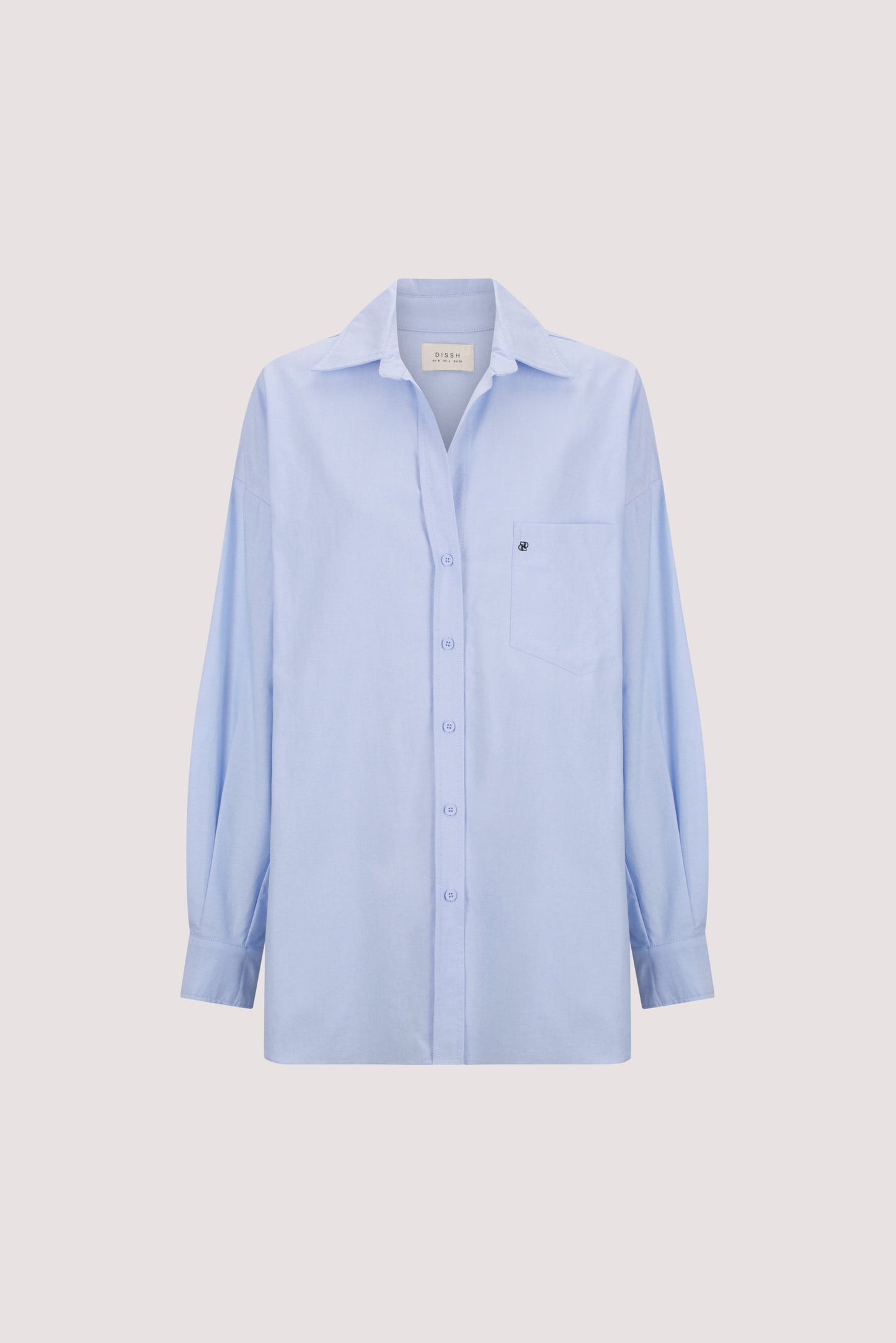 RHEA BLUE OVERSIZED COTTON SHIRT