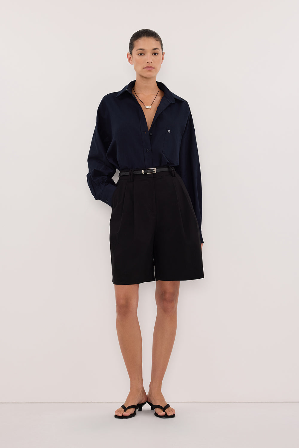 RHEA INK OVERSIZED COTTON SHIRT