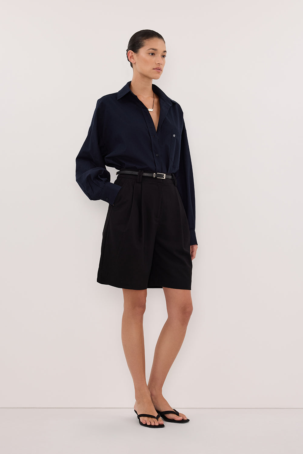 RHEA INK OVERSIZED COTTON SHIRT