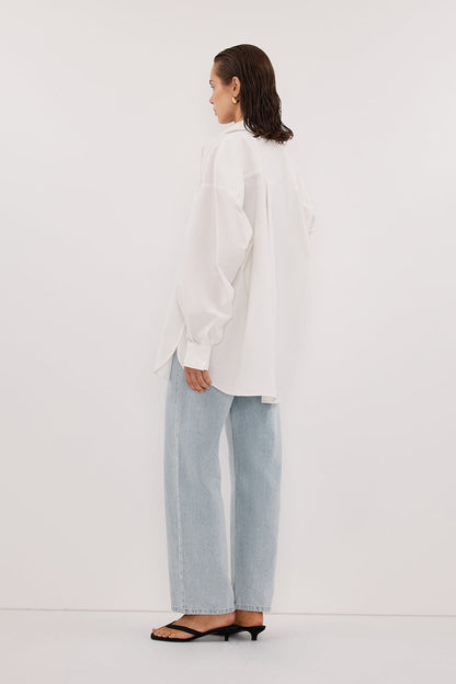 RHEA WHITE OVERSIZED COTTON SHIRT