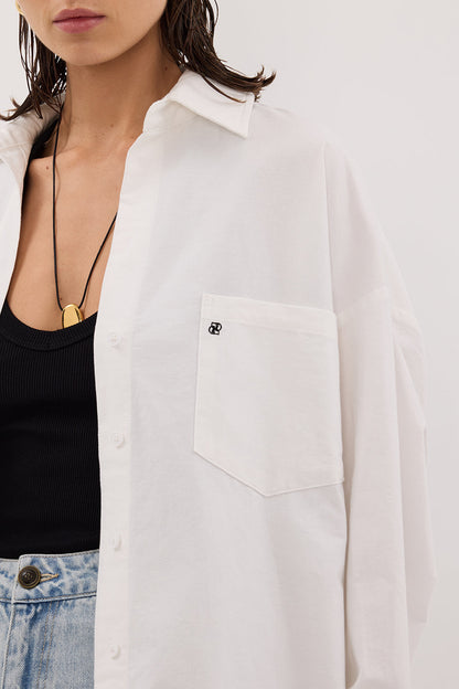 RHEA WHITE OVERSIZED COTTON SHIRT