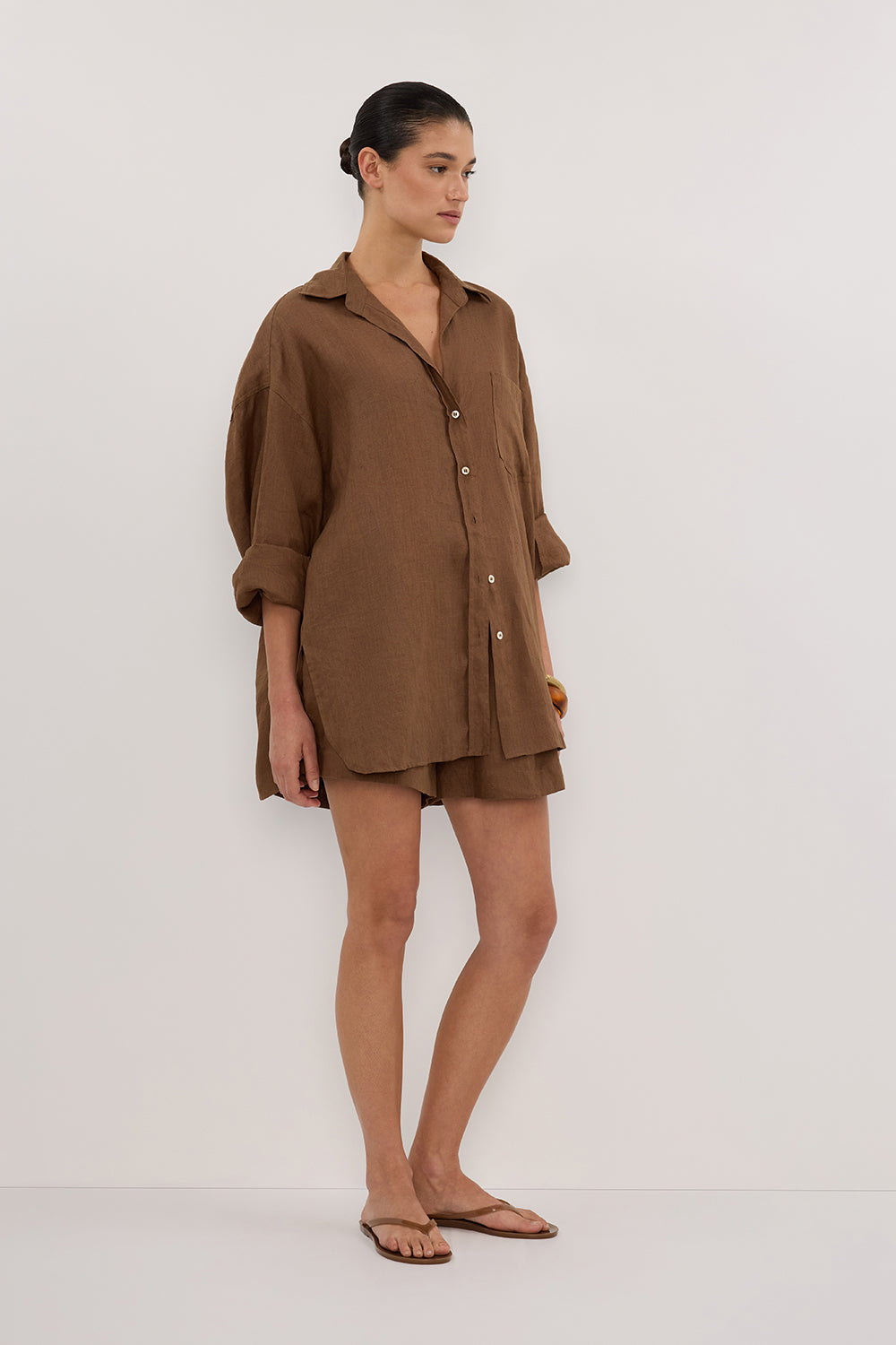 LUNE FONDANT OVERSIZED LINEN SHIRT