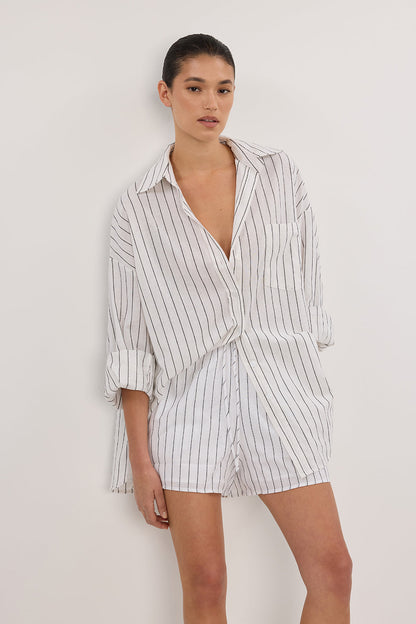 OLLIE WHITE STRIPE SHIRT