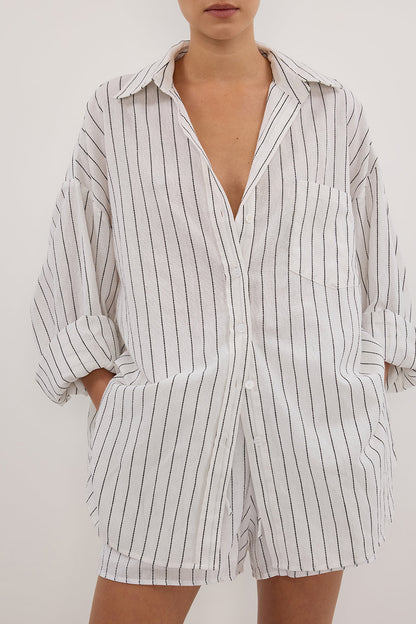 OLLIE WHITE STRIPE SHIRT