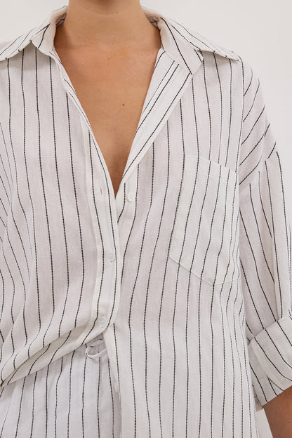 OLLIE WHITE STRIPE SHIRT