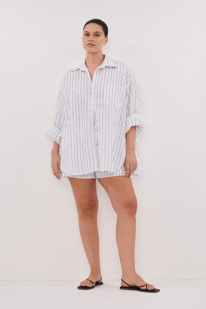 OLLIE WHITE STRIPE SHIRT