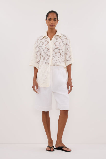 LOULA WHITE LACE SHIRT