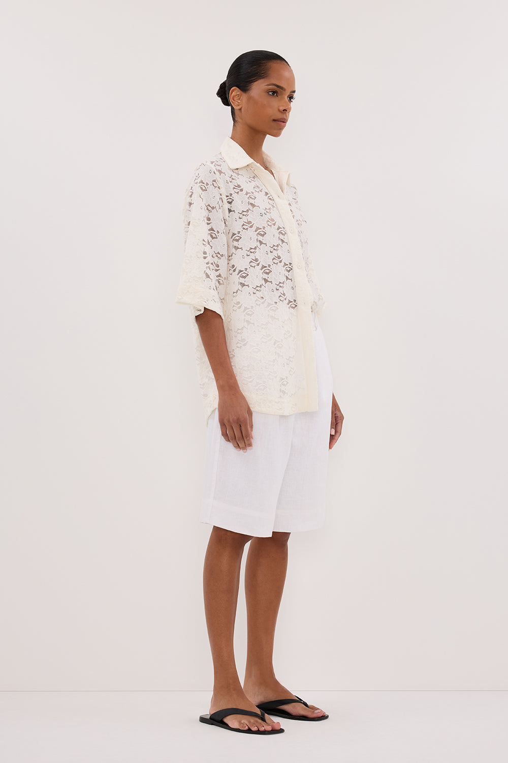 LOULA WHITE LACE SHIRT