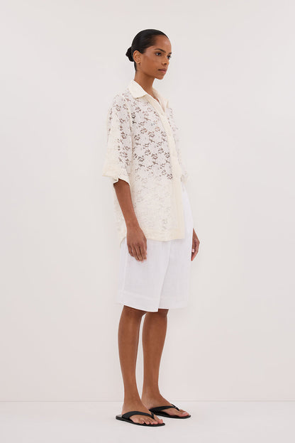 LOULA WHITE LACE SHIRT