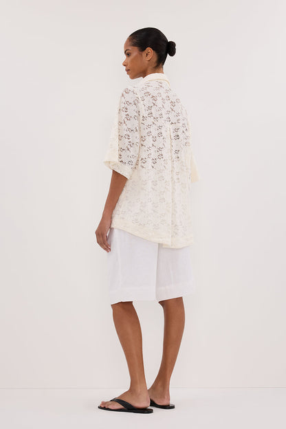LOULA WHITE LACE SHIRT