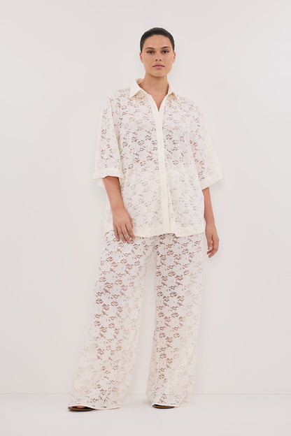 LOULA WHITE LACE SHIRT