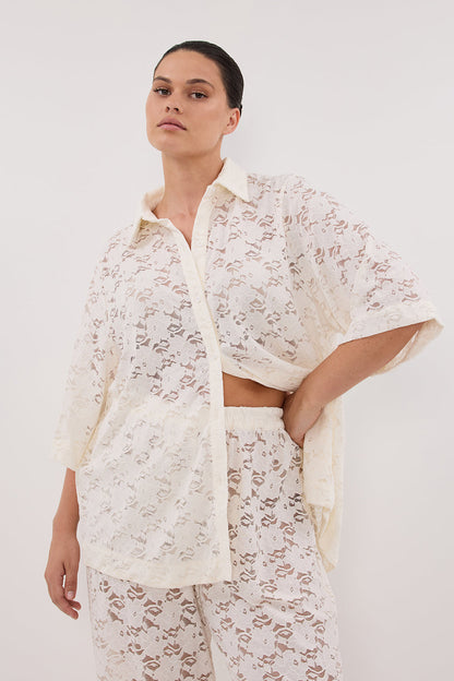 LOULA WHITE LACE SHIRT