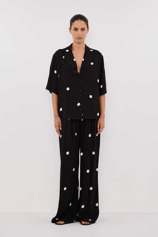LAURA SPOT SHORT SLEEVE SHIRT