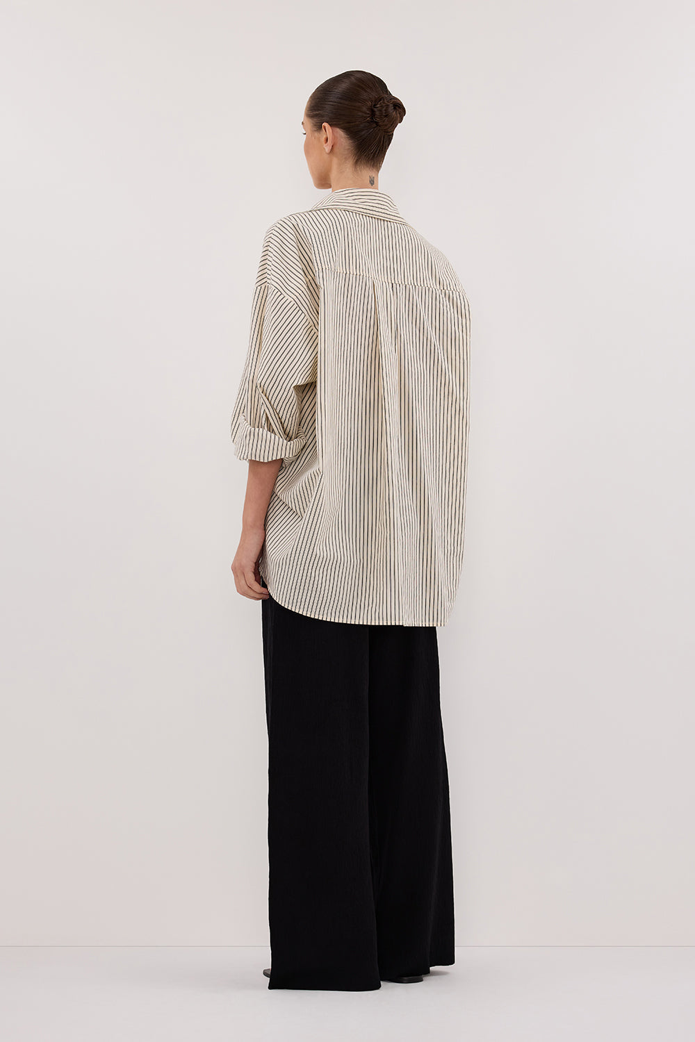 PALMA CREAM OVERSIZED SILK BLEND SHIRT