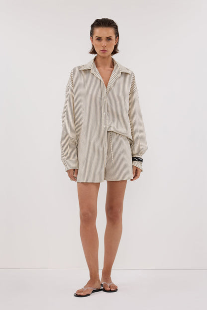 PALMA CREAM OVERSIZED SILK BLEND SHIRT