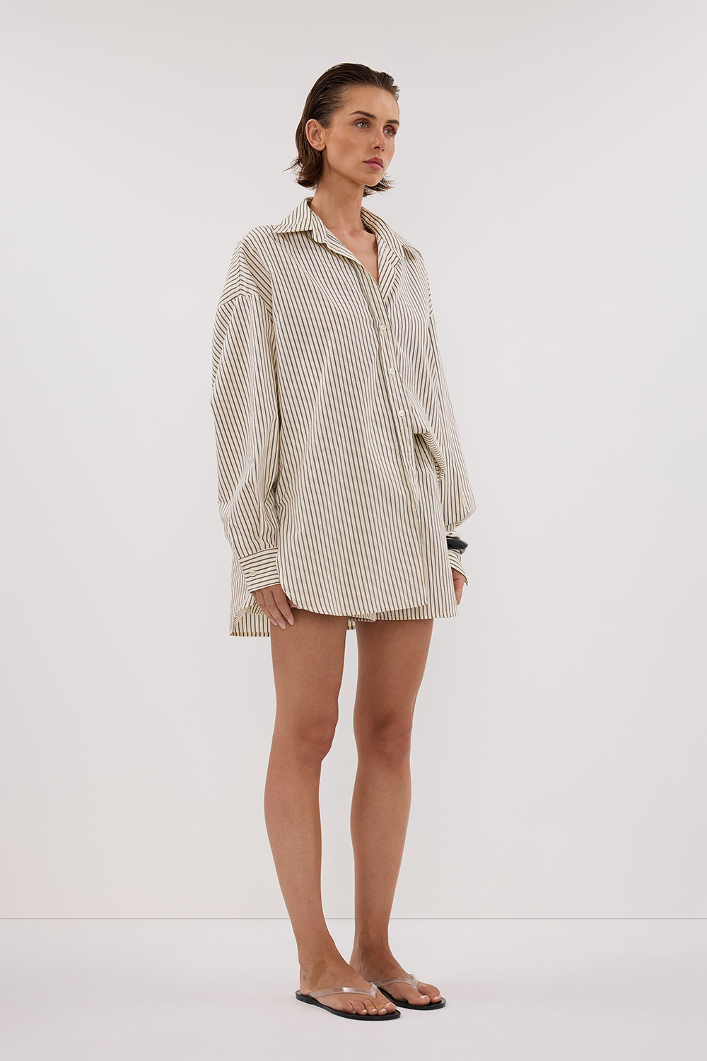 PALMA CREAM OVERSIZED SILK BLEND SHIRT