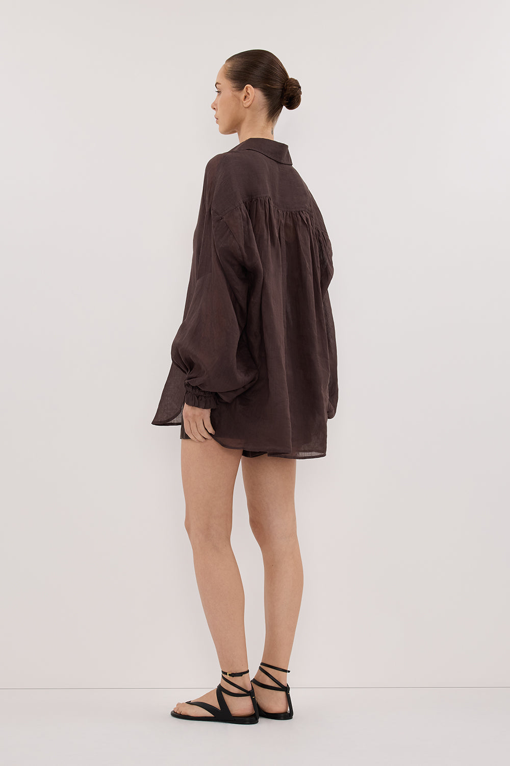 MILLER DARK CHOC RAMIE LONG SLEEVE SHIRT