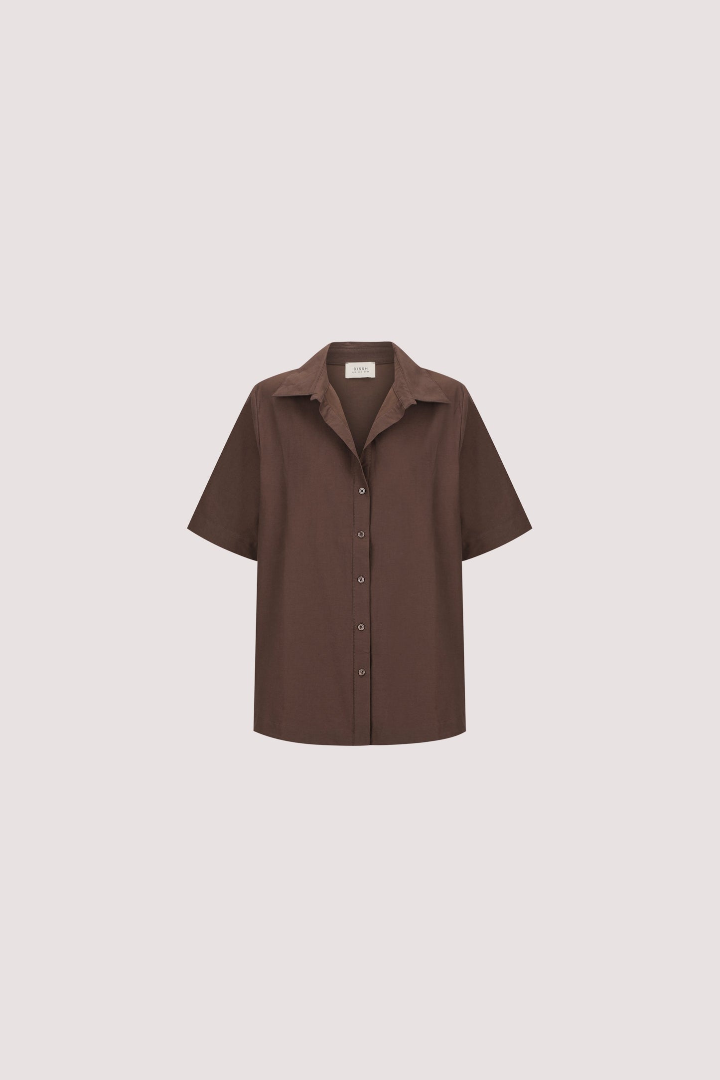 ELARA CHOCOLATE OVERSIZED SHORT SLEEVE SHIRT