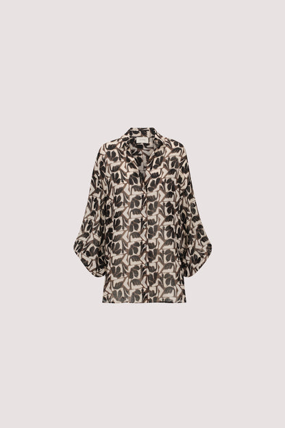 MAUI BITTER CHOC RAMIE LONG SLEEVE SHIRT