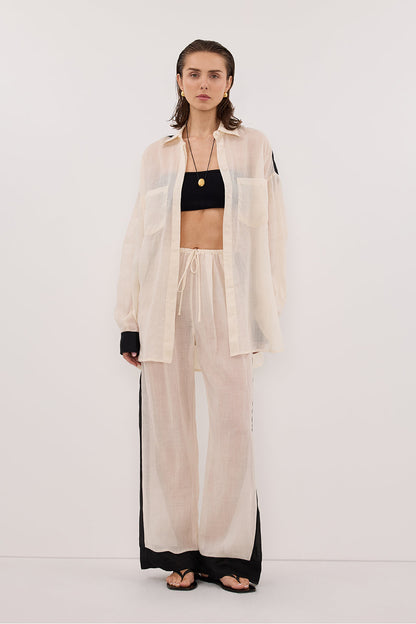 VIVIANNA SANDSTONE RAMIE SHIRT