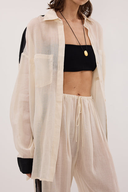 VIVIANNA SANDSTONE RAMIE SHIRT