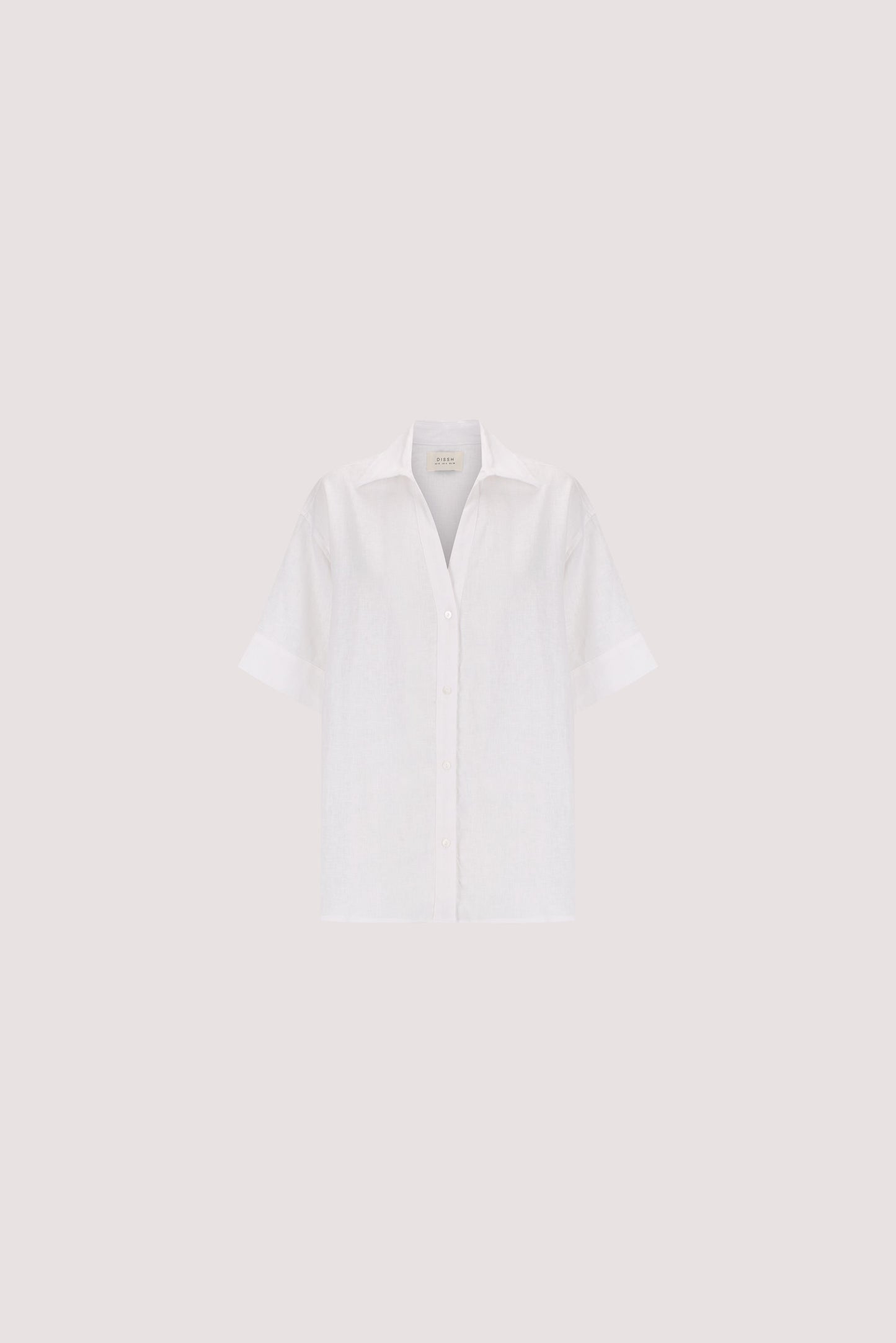 HELENA WHITE SHORT SLEEVE LINEN SHIRT
