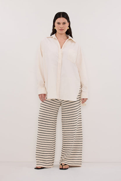 RHEA 2.0 CREAM OVERSIZED COTTON SHIRT