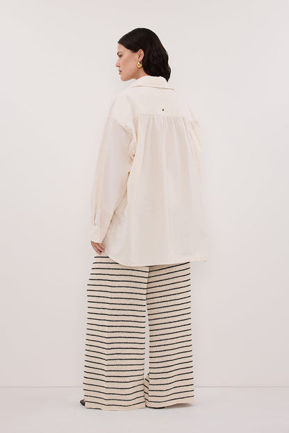 RHEA 2.0 CREAM OVERSIZED COTTON SHIRT
