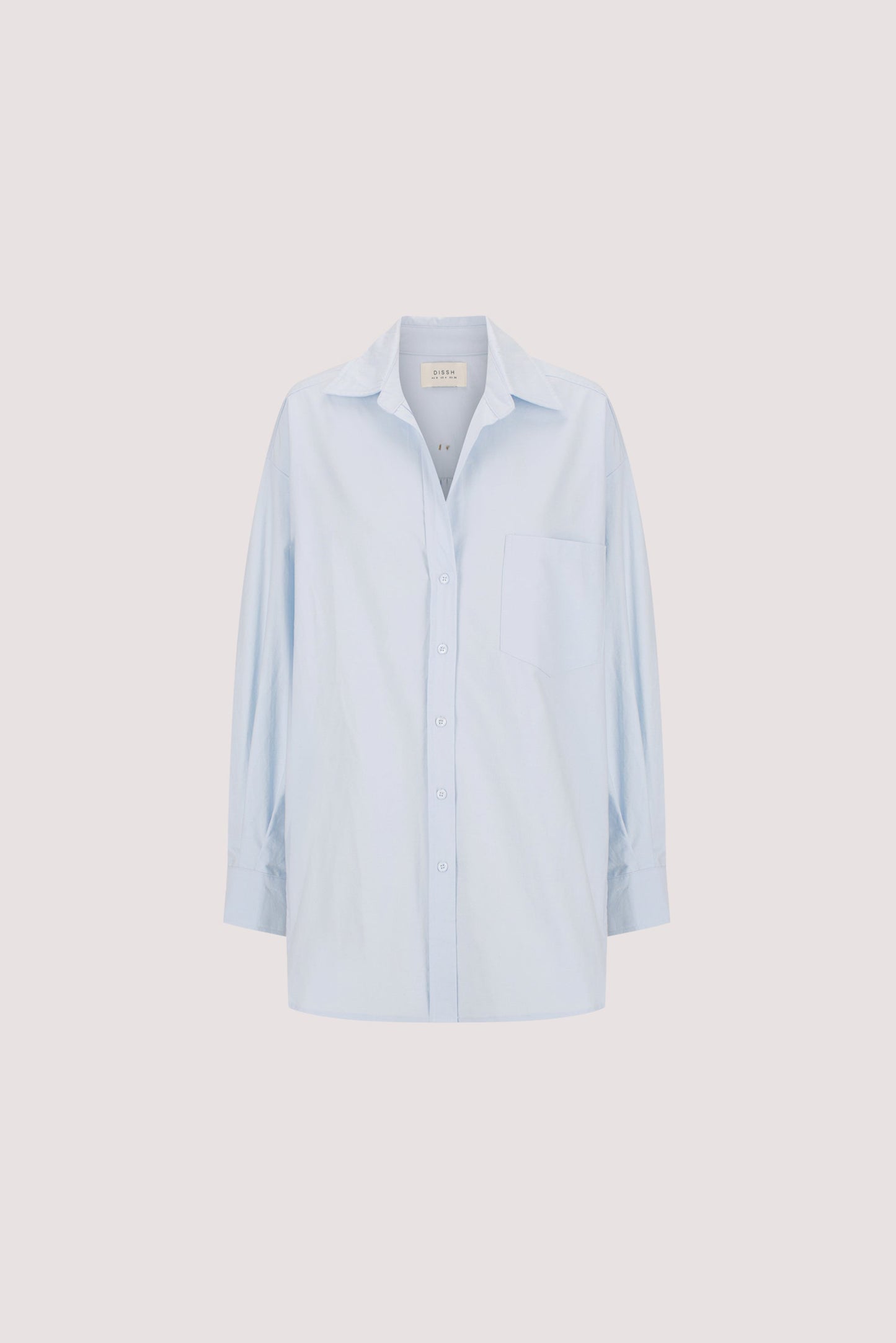 RHEA 2.0 ICE BLUE OVERSIZED COTTON SHIRT