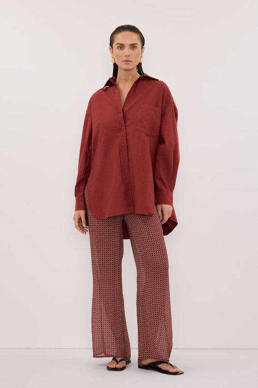 RHEA 2.0 SAHARA OVERSIZED COTTON SHIRT