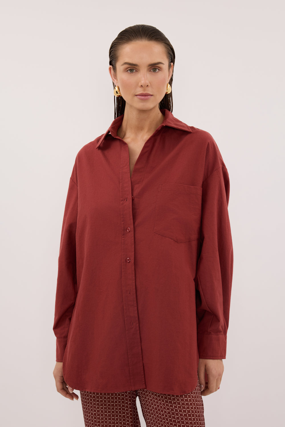 RHEA 2.0 SAHARA OVERSIZED COTTON SHIRT