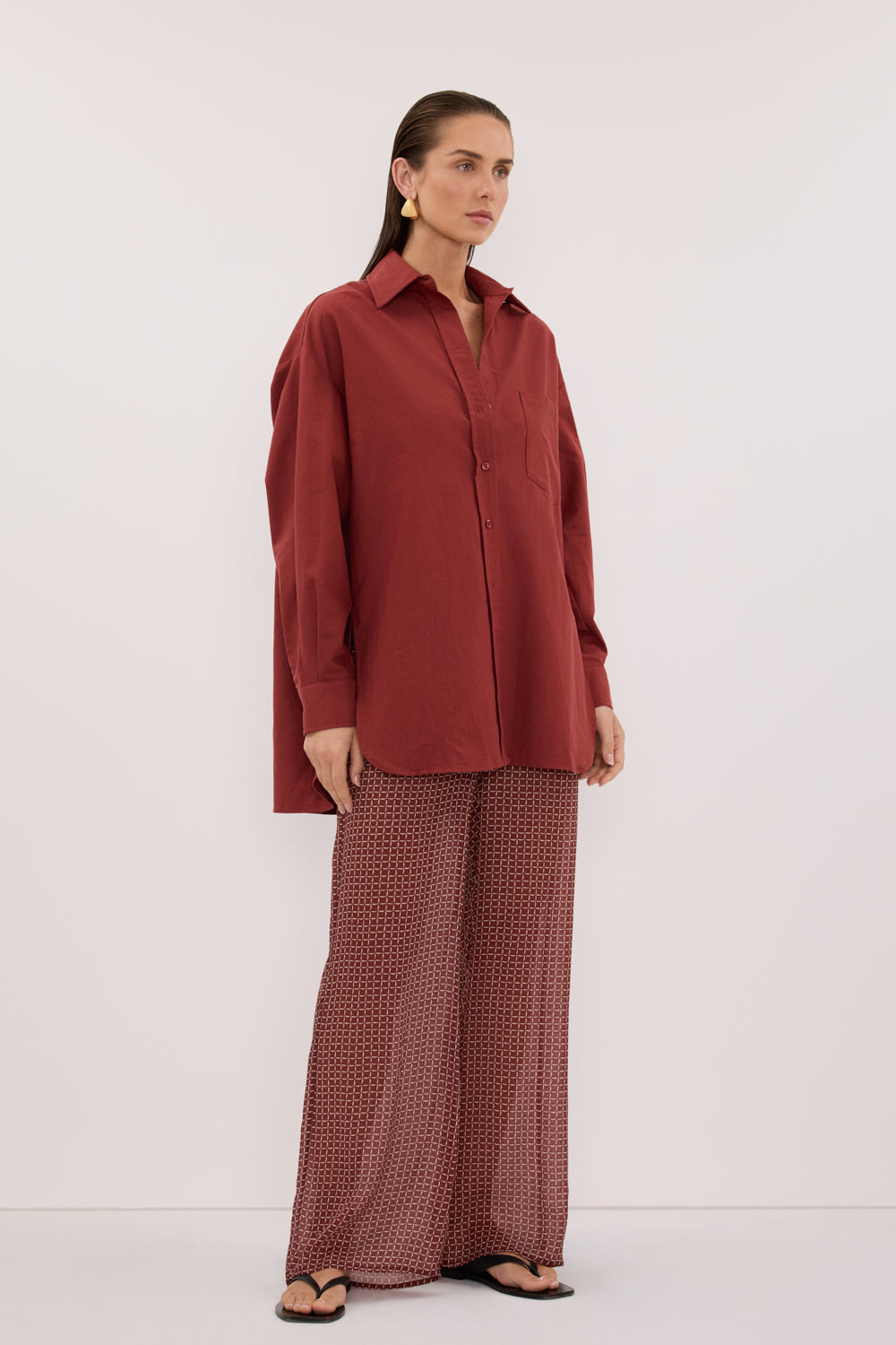 RHEA 2.0 SAHARA OVERSIZED COTTON SHIRT
