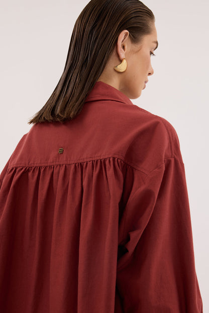 RHEA 2.0 SAHARA OVERSIZED COTTON SHIRT