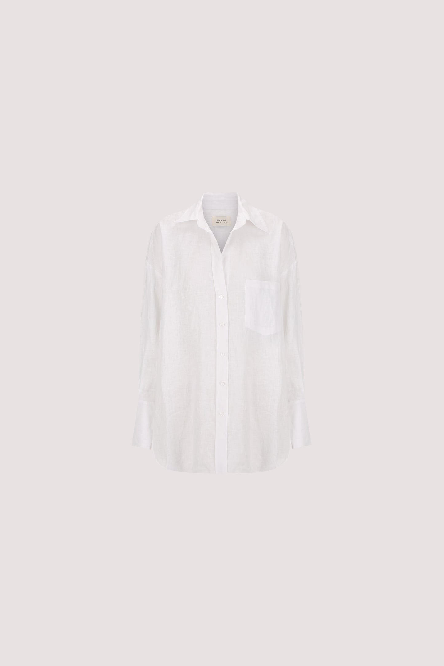 ELLIS WHITE LONG SLEEVE LINEN SHIRT