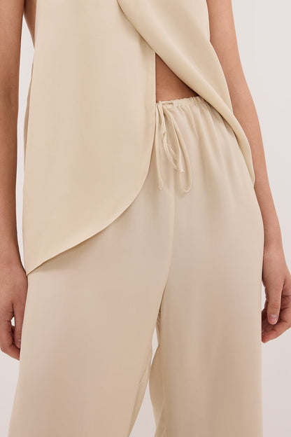 ADDIE STRAW CUPRO DRAWSTRING PANT