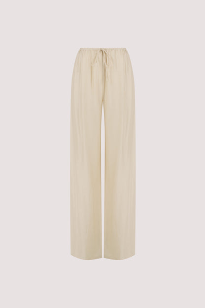 ADDIE STRAW CUPRO DRAWSTRING PANT