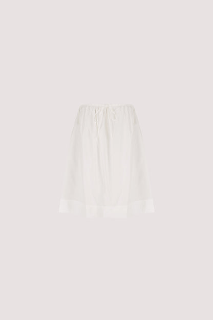 SOMMER WHITE STRAPLESS POPLIN TOP