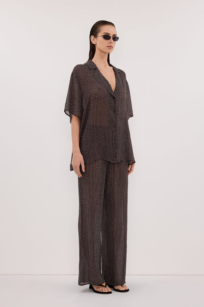 TIA CHOC MICRO CHECK SHIRT