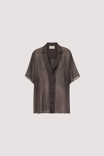 TIA CHOC MICRO CHECK SHIRT