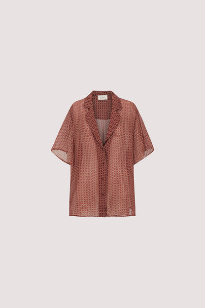 TIA SAHARA MICRO CHECK SHIRT