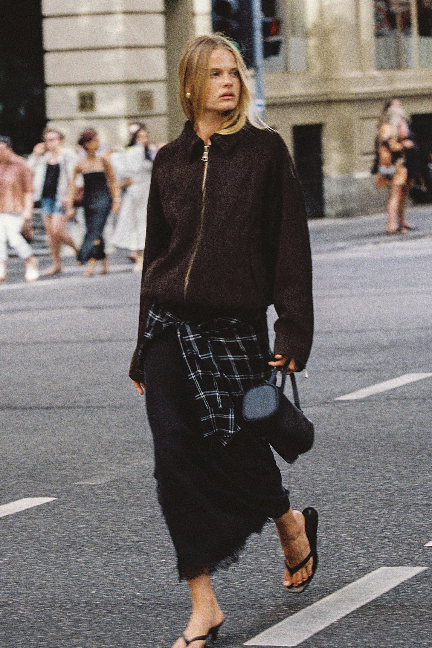 ANNALISE BLACK LONG SLEEVE CHECK SHIRT