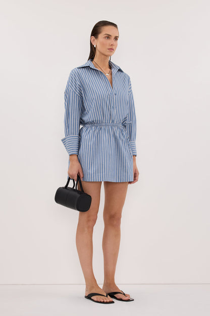 GRACIE LONG SLEEVE BLUE STRIPE SHIRT