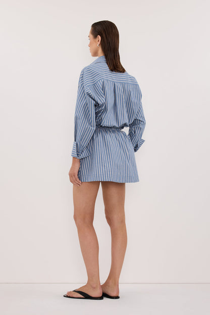 GRACIE LONG SLEEVE BLUE STRIPE SHIRT