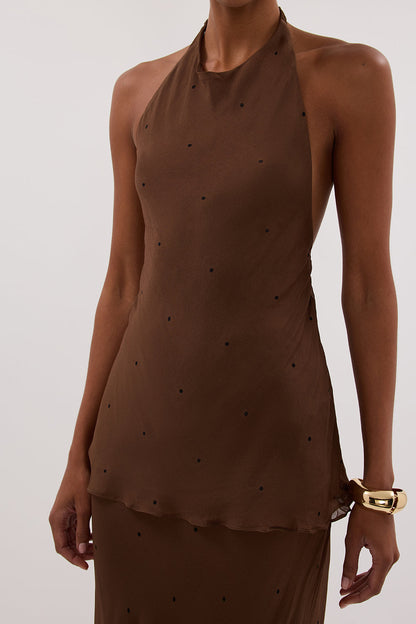 MELROSE FONDANT HALTER TOP