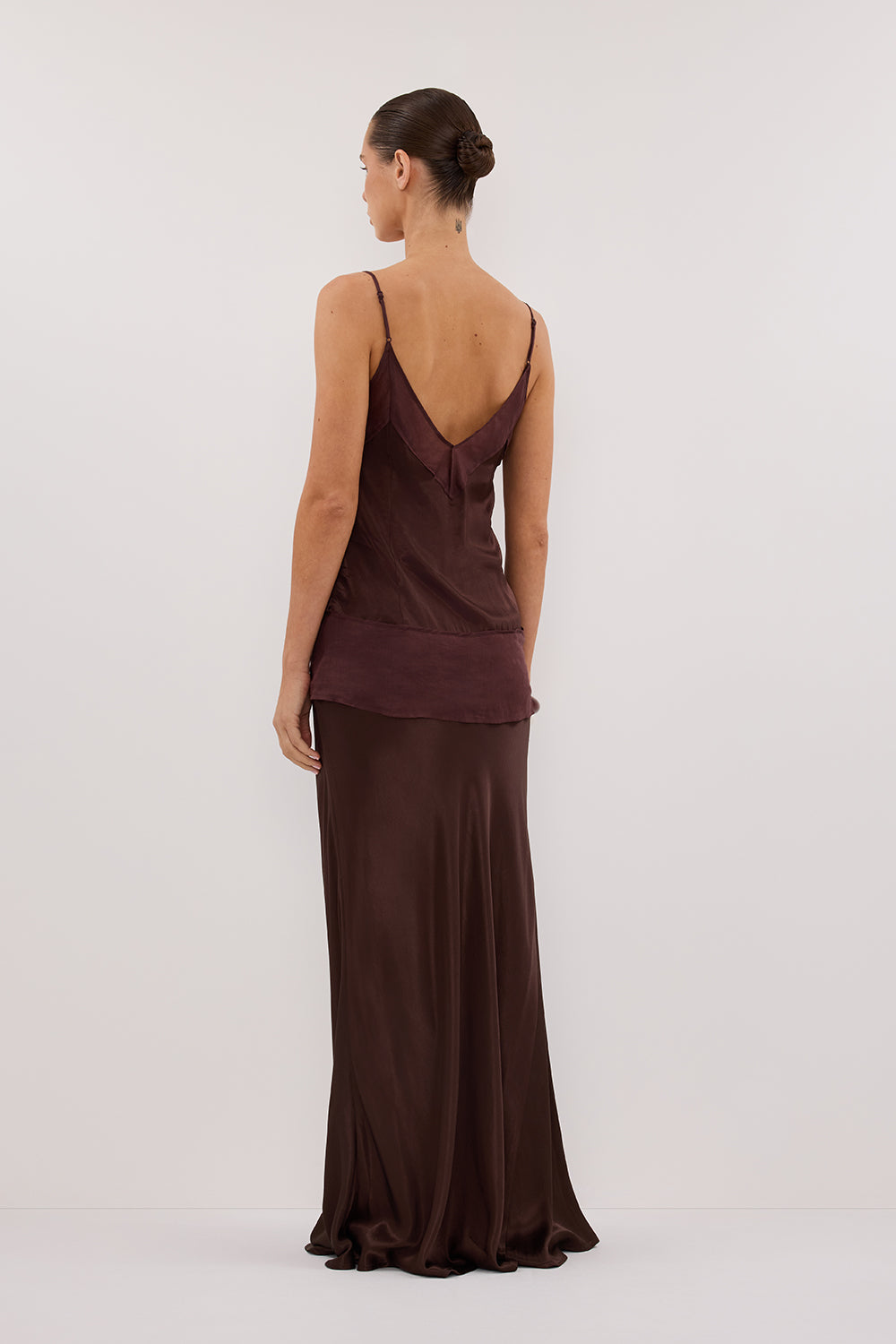 JUDE CHOC SATIN RAMIE CAMI TOP