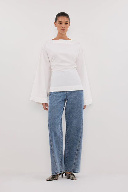 IVY WHITE LONG SLEEVE TOP